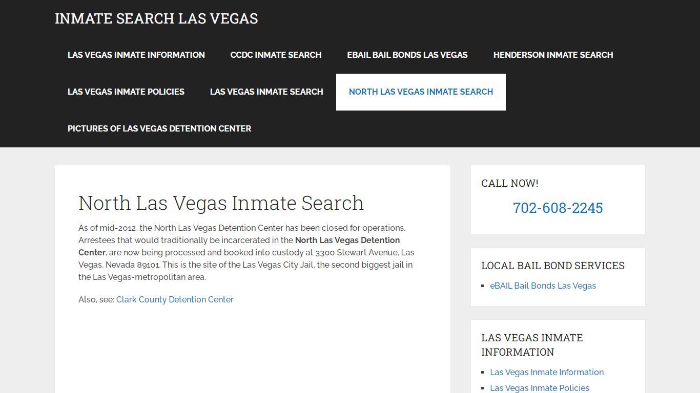 North Las Vegas Inmate Search - Inmate Search Las Vegas